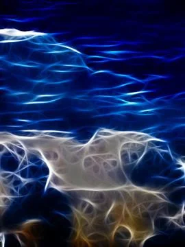 Abstract background with neon lines. Stock Photos