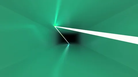 Abstract background, neon rays inside tunnel, seamless corridor, glowing lines Stock Footage 128438575