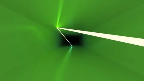 Abstract background, neon rays inside tunnel, seamless corridor, glowing lines Stock Footage 128438976