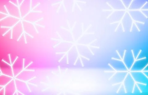 Abstract background with neon snowflakes. Vector illustration Stock-Illustration