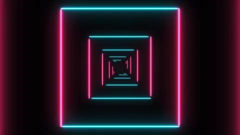 Abstract background with neon squares. Illustrazione stock