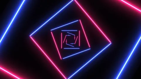 Abstract background with neon squares. Stock-Illustration