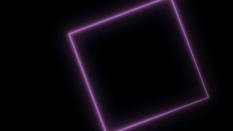 Abstract background with neon squares. Seamless loop. Neon square shape laser Stock Illustration