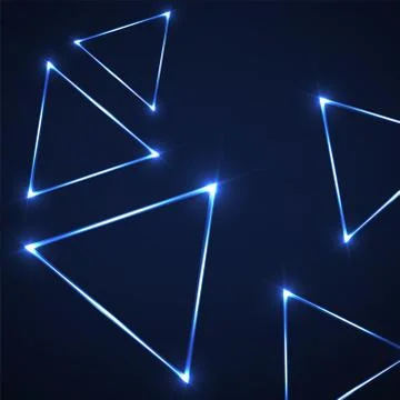 Abstract background with neon triangles for design Illustrazione stock