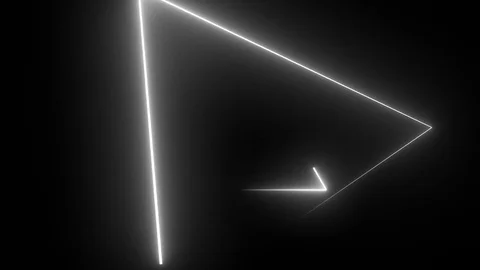 Abstract background with neon triangles Stock Footage