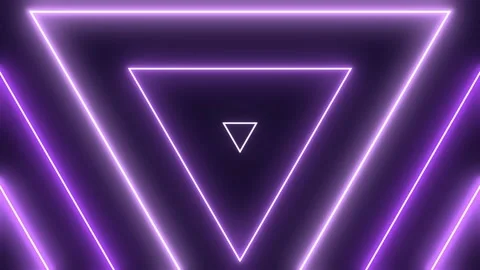 Abstract background with neon triangles- Seamless loop Video stock 170847555