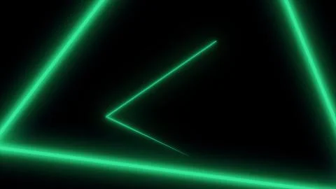 Abstract background with neon triangles. Seamless loop. Neon Triangular Electric Illustrazione stock