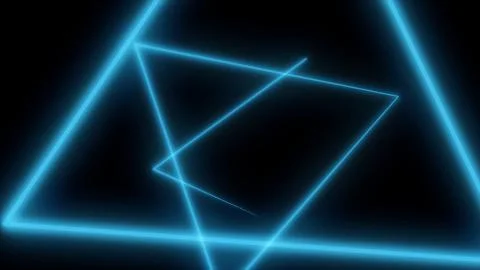 Abstract background with neon triangles. Seamless loop. Neon Grid Square Loop Stock Illustration