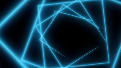 Abstract background with neon triangles. Seamless loop. Neon Grid Square Loop Stock Illustration