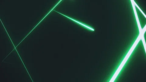 Abstract background with neon triangles tunnel. 3d rendering animation of Stock Footage 129721503