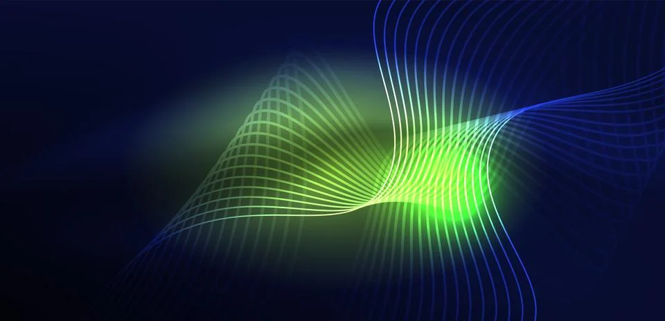 Abstract background neon wave. Hi-tech design for wallpaper, banner, background イラスト素材
