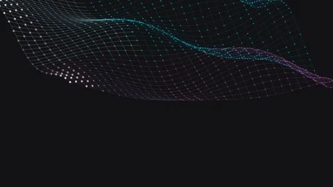 Abstract background with a network of moving dots and lines representing da.. Stock Footage 340905443