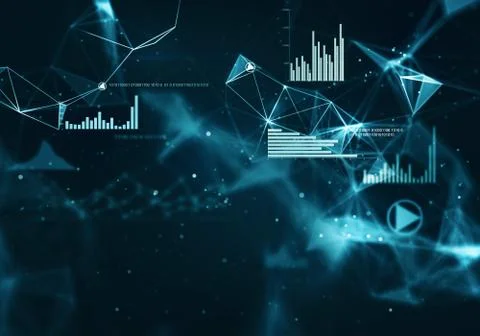 Abstract background with network technologies. Stock Illustration