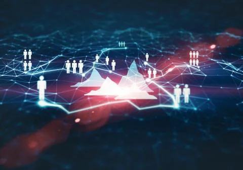 Abstract background with network technologies. Stock Illustration