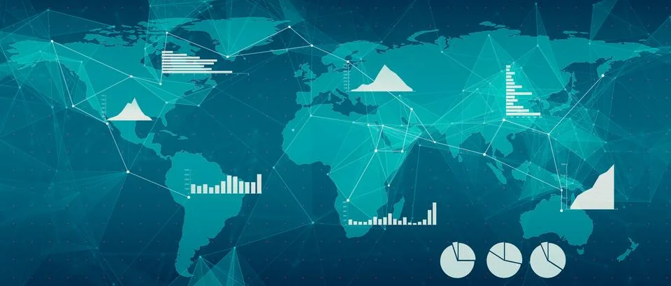 Abstract background with network technologies. Illustrazione stock