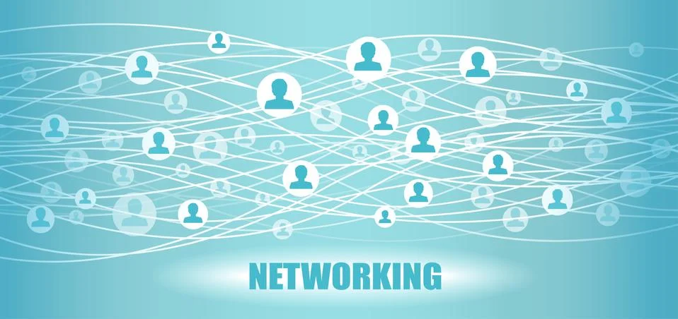 Abstract background of networking people Stock Illustration