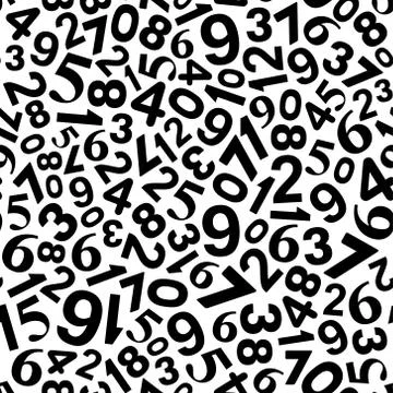 Abstract Background with Numbers. Vector Stock Illustration