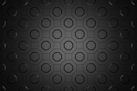 Abstract background of octagon shape. 3D rendering. Stock Illustration