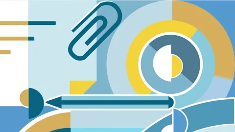 Abstract background on office theme Stock Footage 97128771