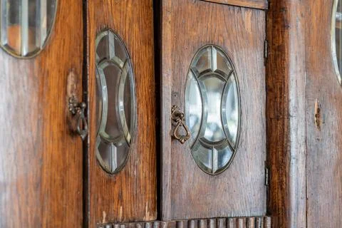 Abstract background of old and aged wooden locker 库存照片
