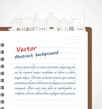 Abstract background with old building 3D Paper Illustrazione stock