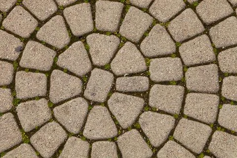 Abstract background of old cobblestone pavement Stock Photos