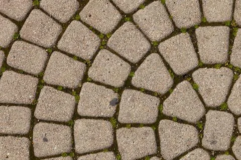 Abstract background of old cobblestone pavement Stock Photos