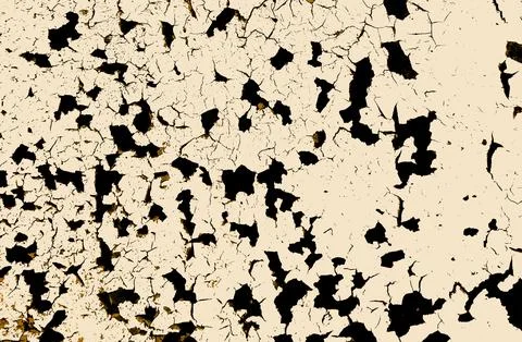 Abstract background of old cracked surface on black background Foto stock
