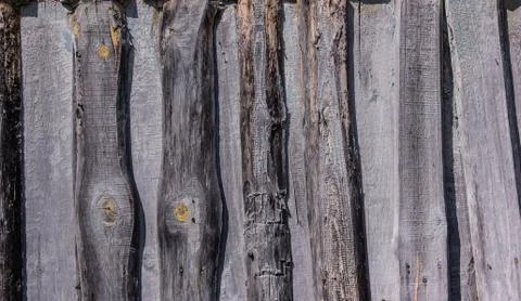 Abstract background of old gray boards with a beautiful texture with knots Stock-Fotos