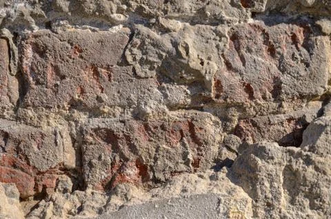 Abstract background of an old red brick wall Stock Photos