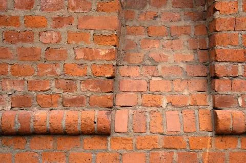 Abstract background of an old red brick wall Stock Photos