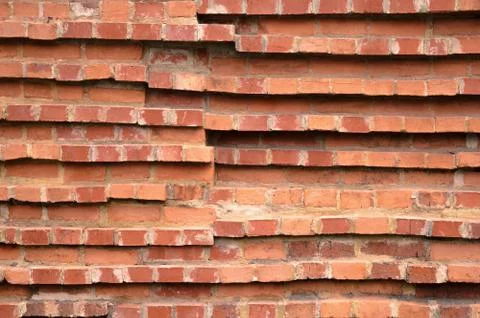 Abstract background of an old red brick wall Stock Photos