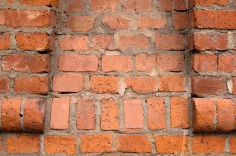 Abstract background of an old red brick wall Fotos de archivo