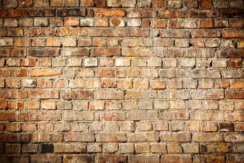 Abstract background: old red brick wall Fotos de archivo