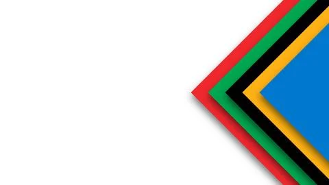 Abstract background in Olympic colors. Geometric figures - red, green, oran.. Stock Illustration