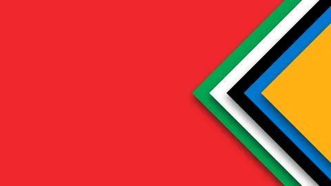 Abstract background in Olympic colors. Geometric figures - red, green, oran.. Stock Illustration