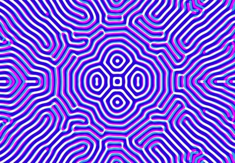 Abstract background with optical illusion generative pattern and vibrant fluid 스톡 일러스트