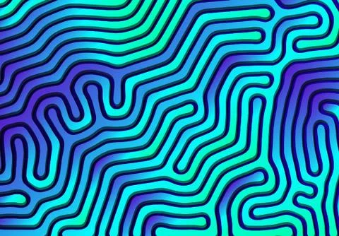 Abstract background with optical illusion generative pattern and vibrant fluid Stock Illustration