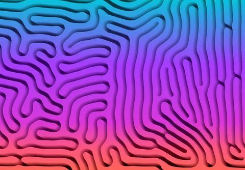 Abstract background with optical illusion generative pattern and vibrant fluid 스톡 일러스트