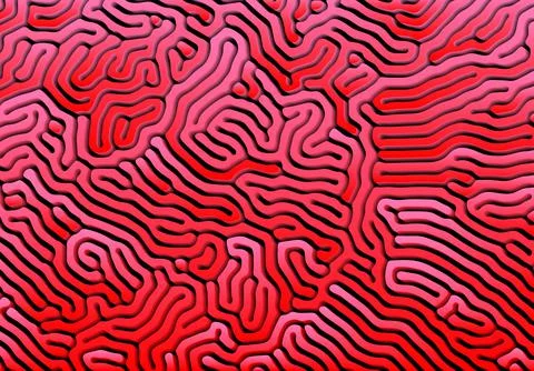 Abstract background with optical illusion generative pattern and vibrant fluid Illustrazione stock
