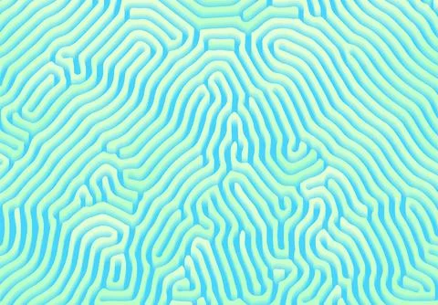 Abstract background with optical illusion generative pattern and vibrant fluid Stock Illustration