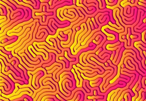 Abstract background with optical illusion generative pattern and vibrant fluid Stock Illustration