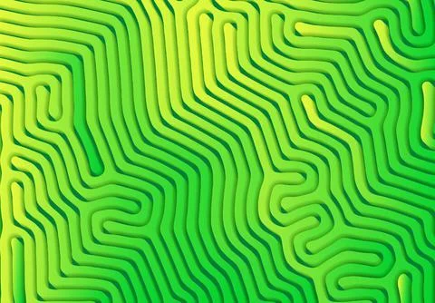 Abstract background with optical illusion generative pattern and vibrant fluid Illustrazione stock