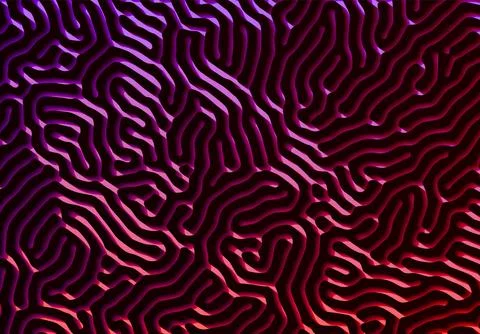Abstract background with optical illusion generative pattern and vibrant dark Illustrazione stock