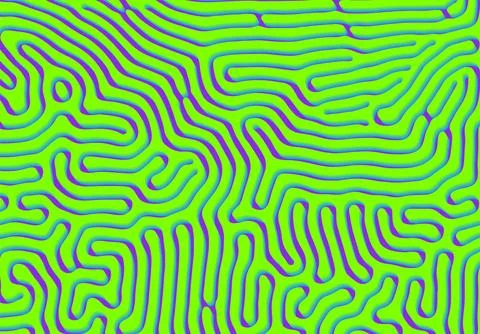 Abstract background with optical illusion generative pattern and vibrant fluid 库存插图