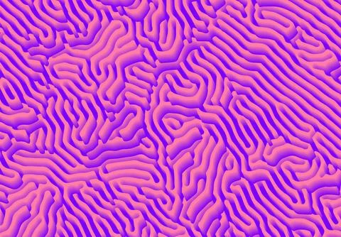 Abstract background with optical illusion generative pattern and vibrant fluid Illustrazione stock