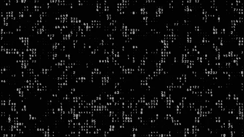 Abstract background or foreground with binary code. Digits changes randomly Stock Footage 113600716