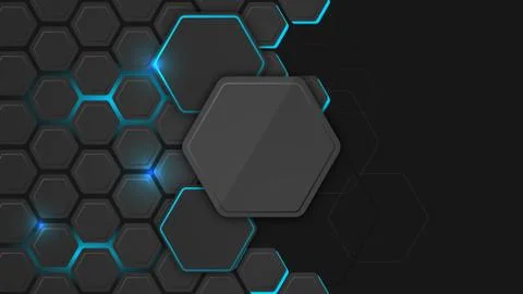 Abstract background or pc desktop wallpaper. Vector illustration with hexagon Stock Illustration