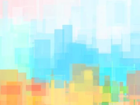 Abstract background or texture with geometric objects in soft pastel colors Illustrazione stock