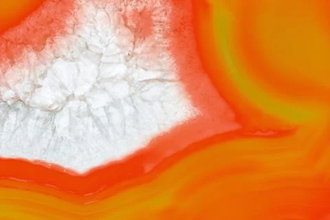 Abstract background, orange agate slice mineral Stock Photos